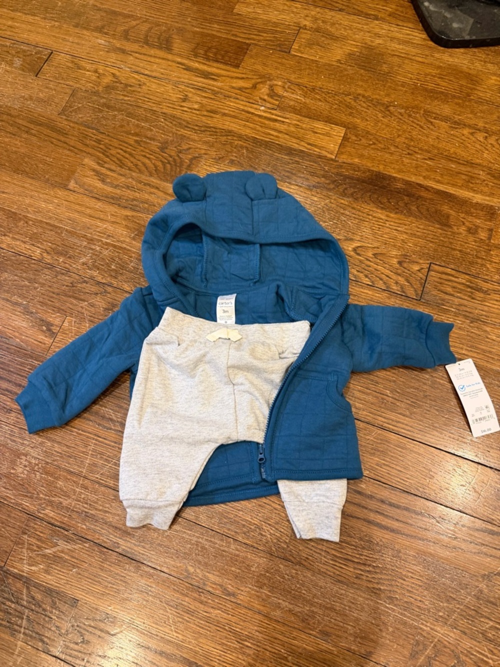 Carter's Teal Quilted Hooded Jacket - Picture 2 of 11